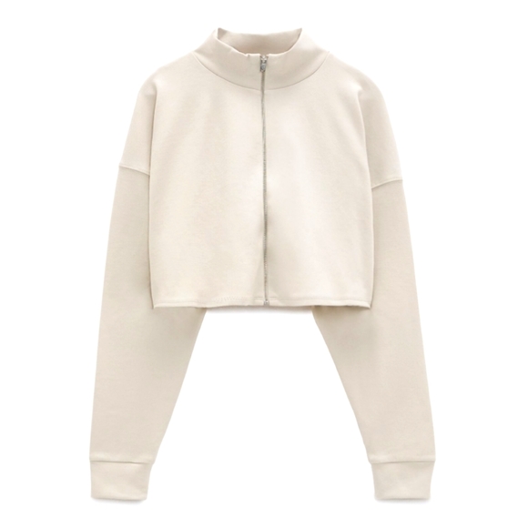 ZARA Crop Zipper Top Large - Picture 2 of 8